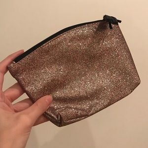 Glitter pink Ipsy makeup bag NEW